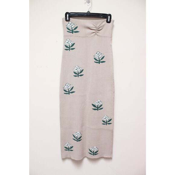 Rhode Jude/Ettie Floral Knit Crop Midi Skirt 2 PC Set Size Small - Picture 6 of 9